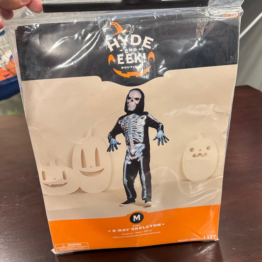 Hyde and Eek! Boutique X-Ray Skeleton Kids Costume - Black and White